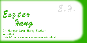 eszter hang business card